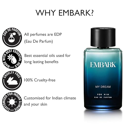 EMBARK My Dream for Him, Perfume for Men - 100ml | Premium Eau de Parfum | Woody and Marine Fragrance,Liquid - Image 2
