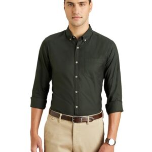 Symbol Premium Men Stylish Solid All Day Fresh Buttondown Casual Shirt - Regular Fit | Plain | Full Sleeve | Cotton Semi Formal Wear (Available in Plus Size & Combo Pack)